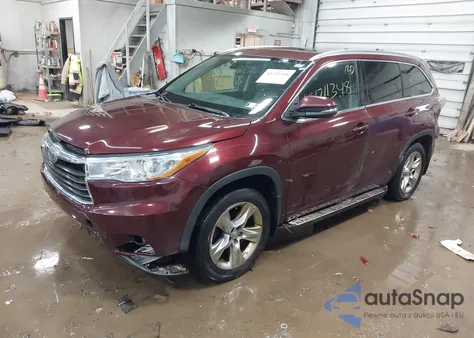 2014 Toyota Highlander Limited Platinum V6 z USA, uszkodzony, nr VIN 5TDDKRFH9ES026324